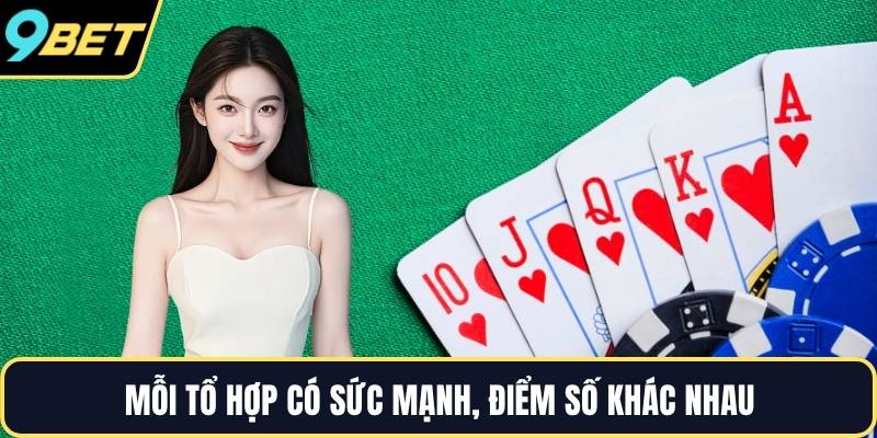Mỗi tổ hợp có sức mạnh, điểm số khác nhau